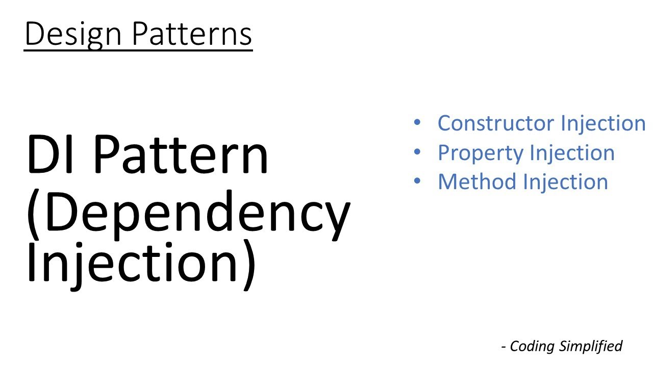 Understanding DI (Dependency Injection) Pattern using Examples