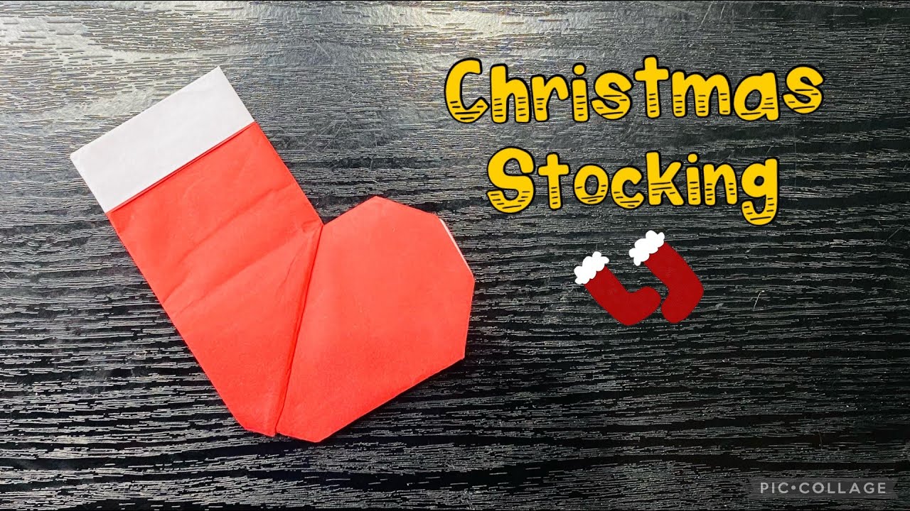 Christmas Stocking Origami | Origami Santa Boot | Easy Origami | Paper Craft