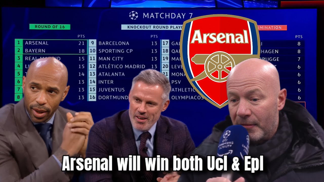 Alan Shearer Predicts Arsenal to Win EPL & Champions League | UCL Reaction