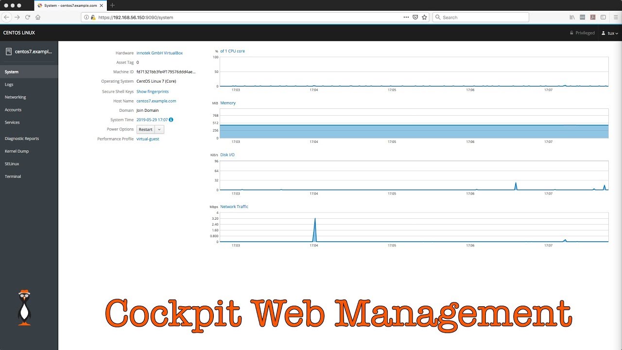 Веб-интерфейс управления Cockpit для RHEL 8 и CentOS 7