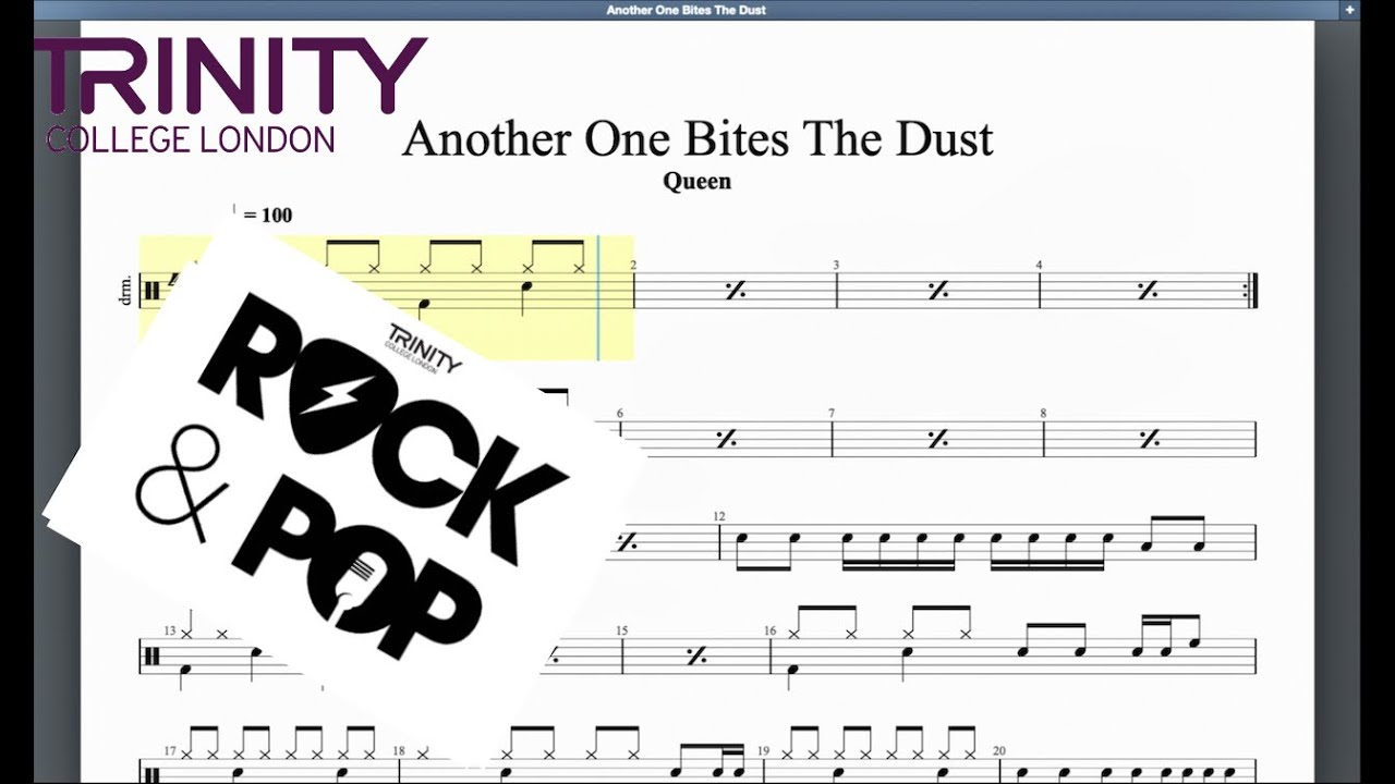Another One Bites The Dust Trinity Grade 1 Drums