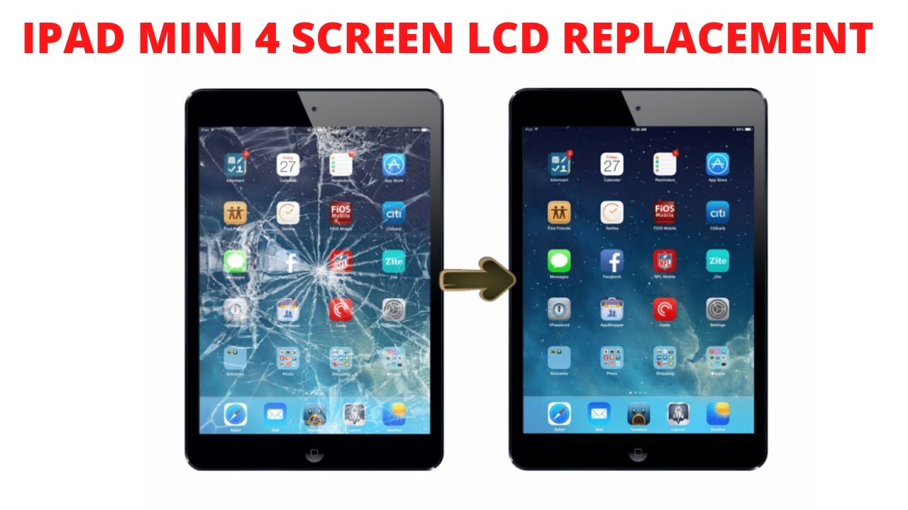 Apple Ipad Mini 4 Lcd and Digitizer screen replacement step by step new video