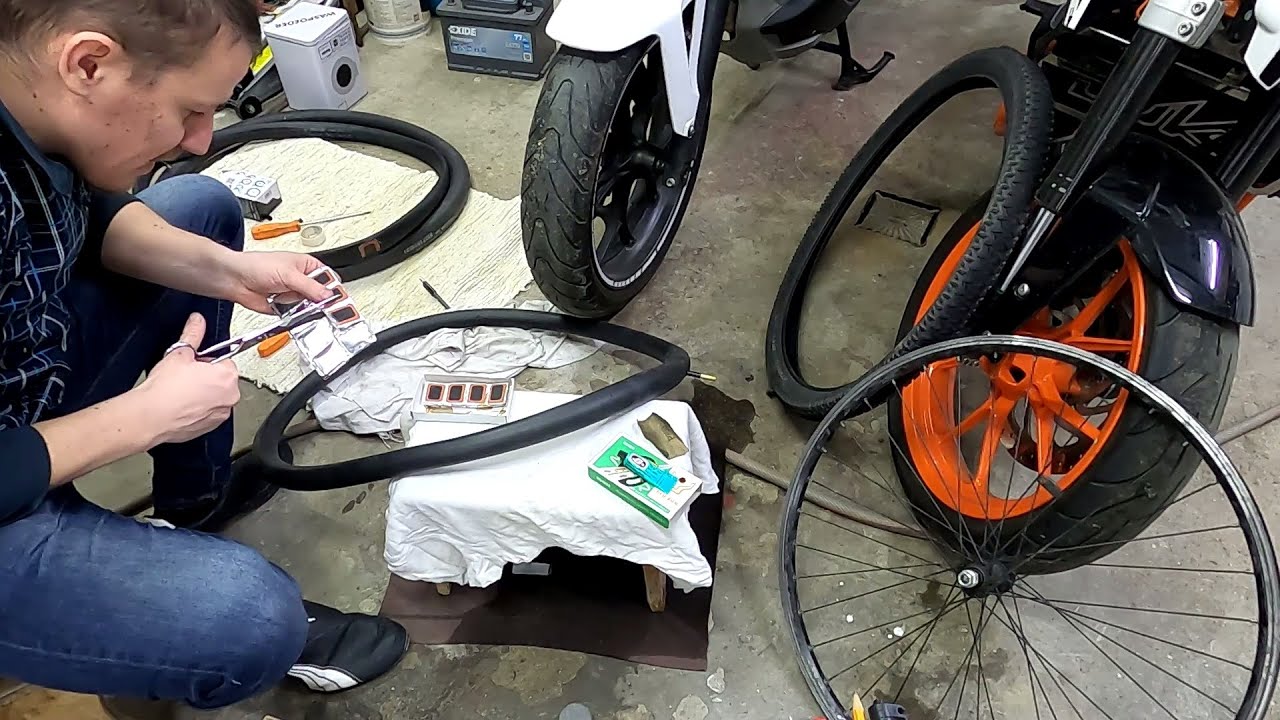 MTB gumibelső defekt javítás