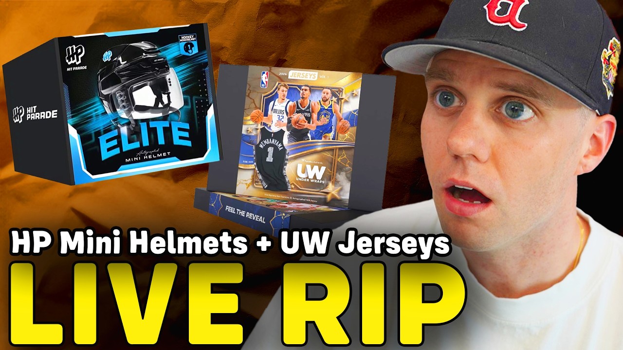 LIVE RIP: UNDER WRAPS NBA JERSEYS & AUTO HOCKEY HELMETS!