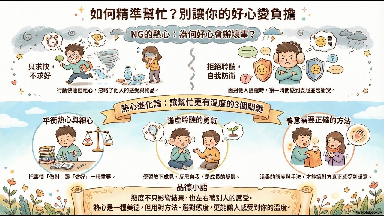 143【自我成長】如何精準幫忙？別讓你的好心變成別人的負擔！(解說)