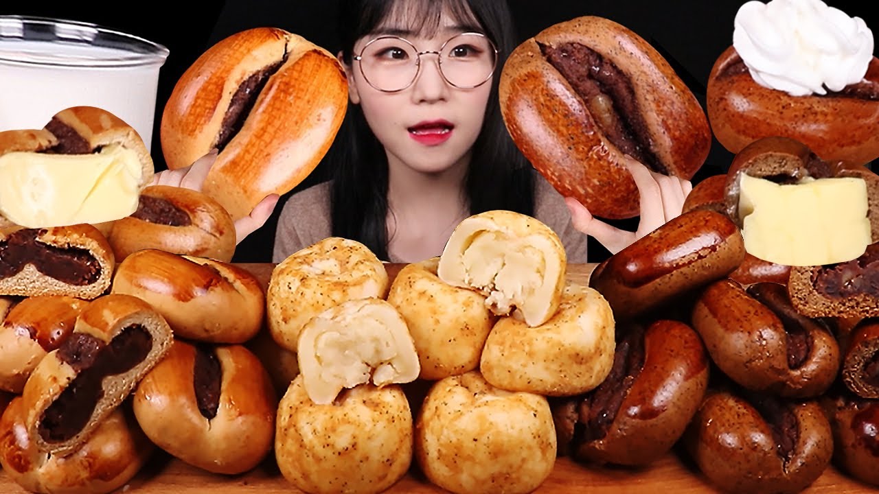 꾸덕촉촉한 커피빵 & 쫀득쫄깃한 감자빵 먹방 Soft and moist coffee bread & chewy potato bread MUKBANG ASMR DESSERT