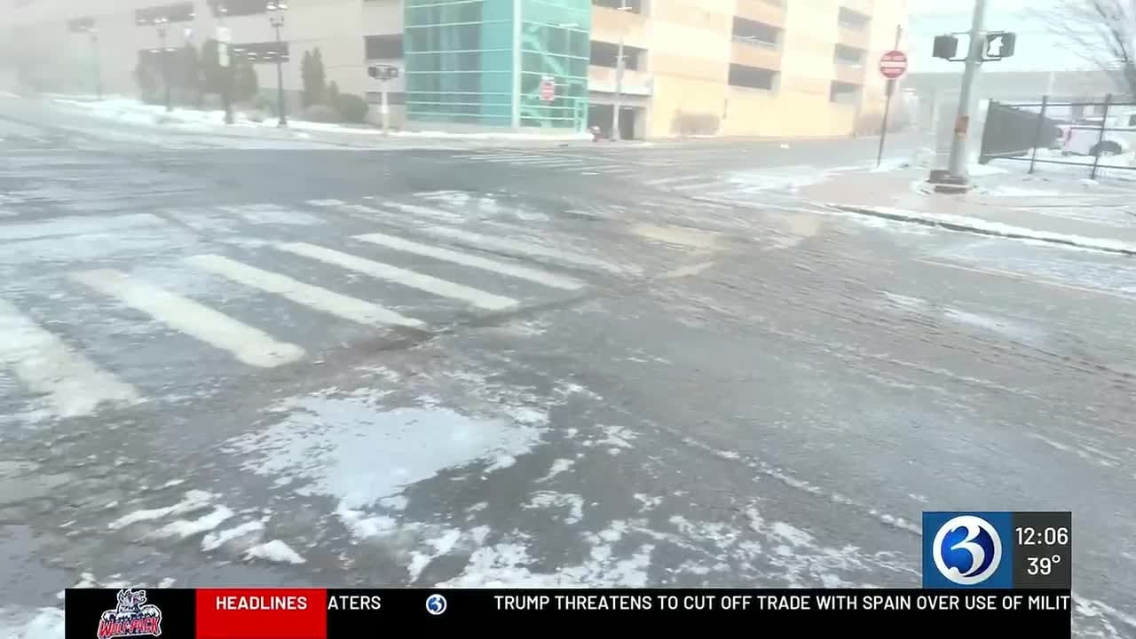 VIDEO: Multiple crashes reported on major highways during icy conditions
