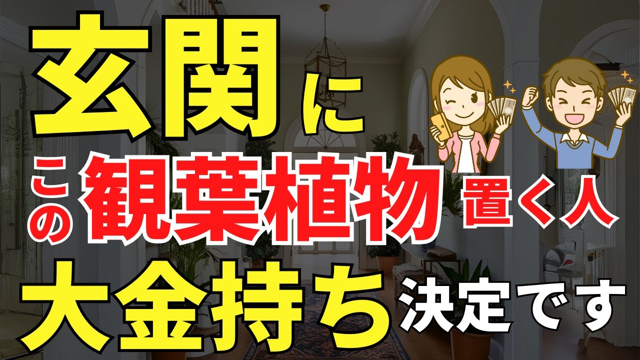 お金持ちの玄関には必ずこの観葉植物あります【風水アドバイザーがご紹介】