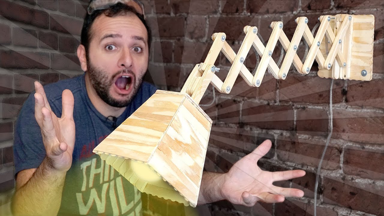 Faça uma LUMINÁRIA RETRÁTIL DE PALITOS CASEIRA!
