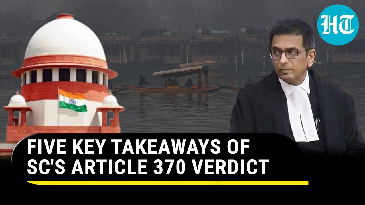 'J&K Belongs To India': Five Things CJI Chandrachud Said On Article 370 Verdict | Watch