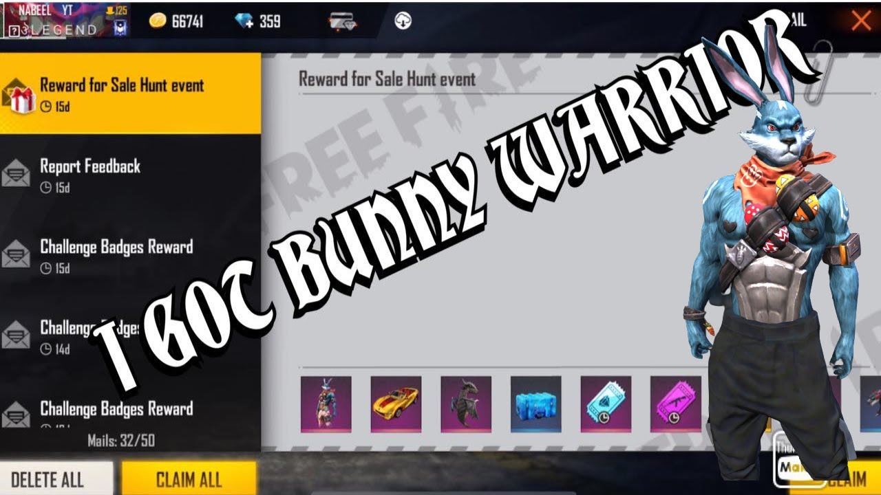 BUNNY WARRIOR BUNDLE RETURN| FREE FIRE RAREST BUNDLE IS BACK| SALE HUNT