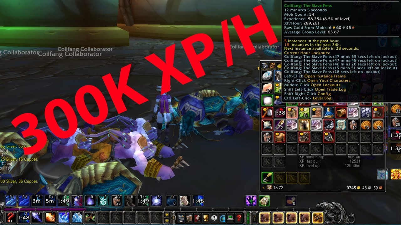 XP FARM Slave Pens WoW TBC Anniversary - 300K XP/H Duo Mage