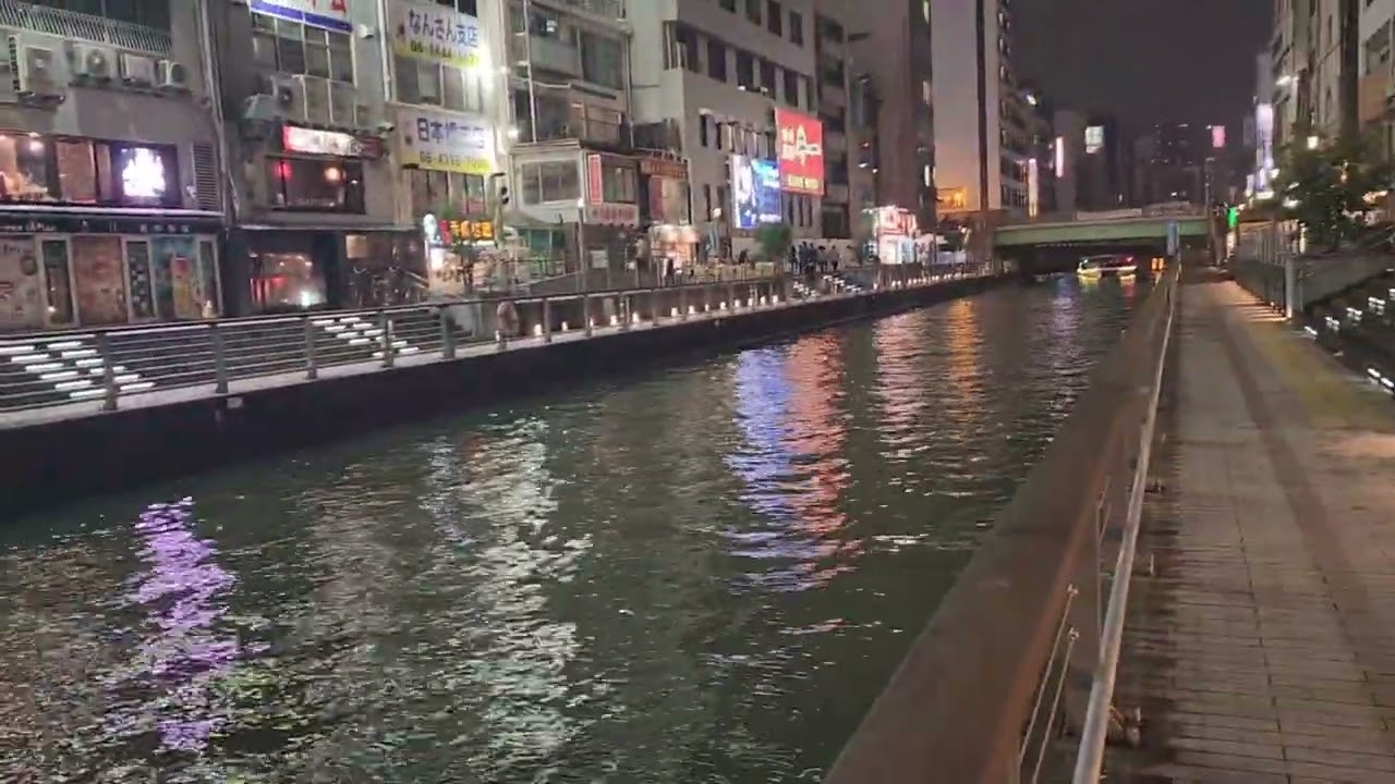 [4K ASMR] Peaceful Night Walk at Dotonbori River, Osaka 🌙 | 大阪・道頓堀 | 오사카 도톤보리 야경