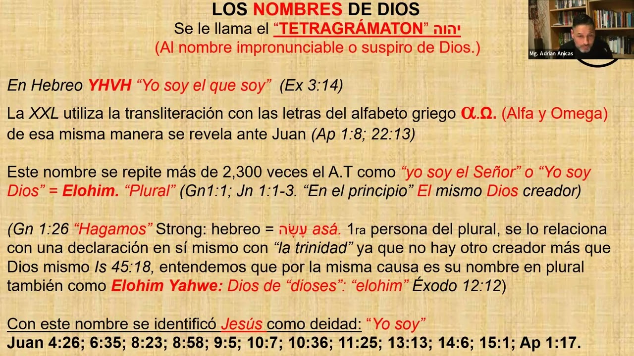 MASTERCLASS - LOS NOMBRES DE DIOS