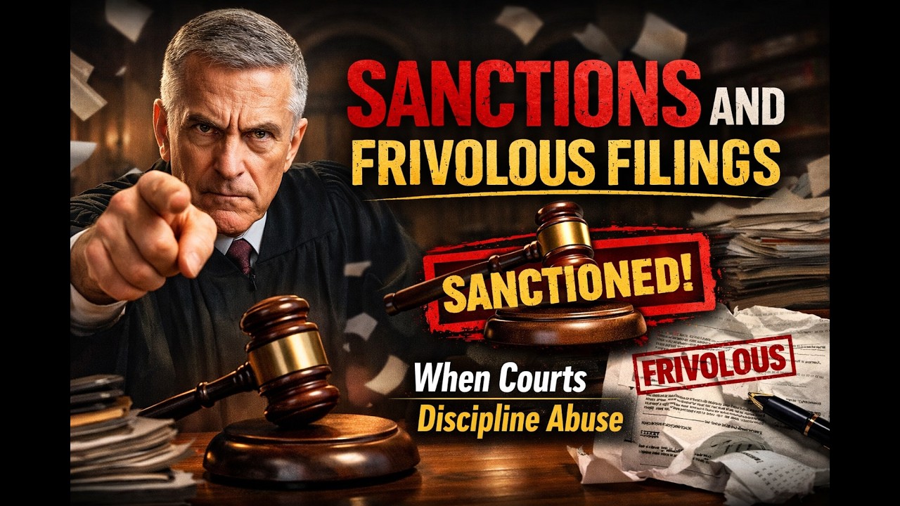 SANCTIONS AND FRIVOLOUS FILINGS &mdash; When Courts Discipline Abuse