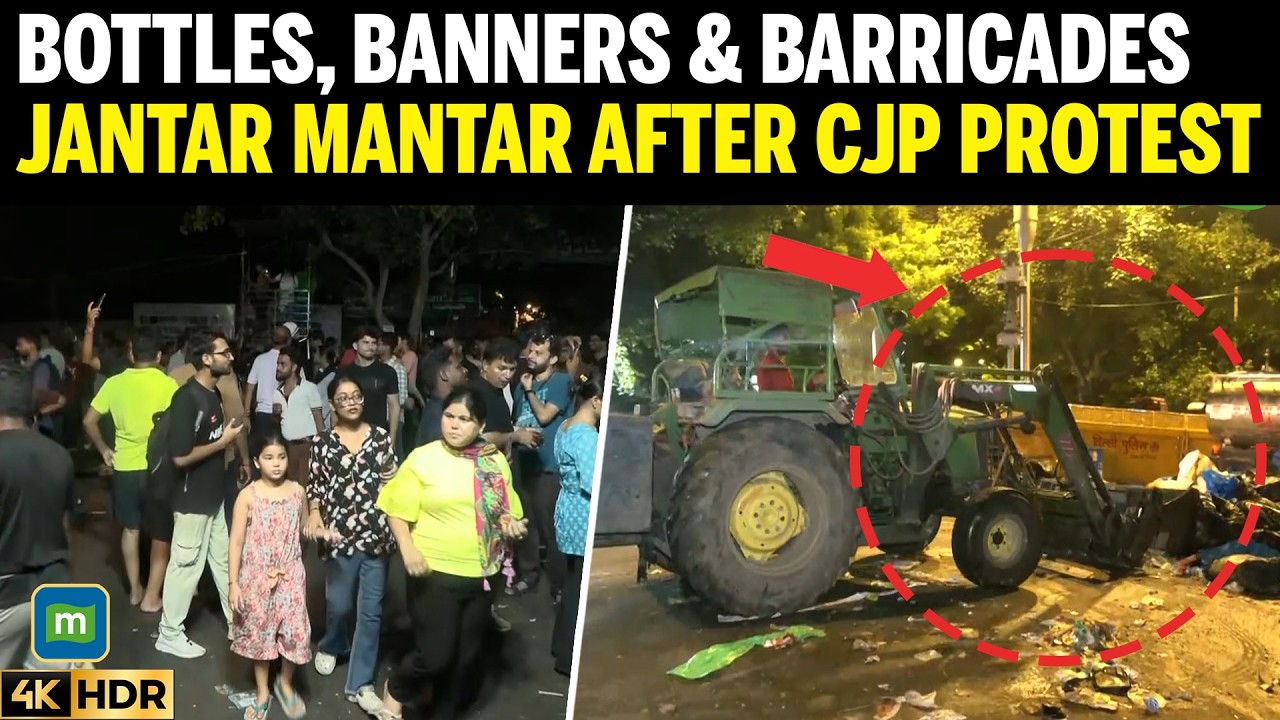 WATCH: Barricades Removed, Cleanup Begins At Jantar Mantar After CJP Ends Protest