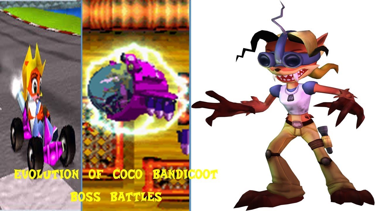 Evolution of Coco Bandicoot Boss Battles (1999 - 2008) (PS1 , GB , PS2 , XBOX360)