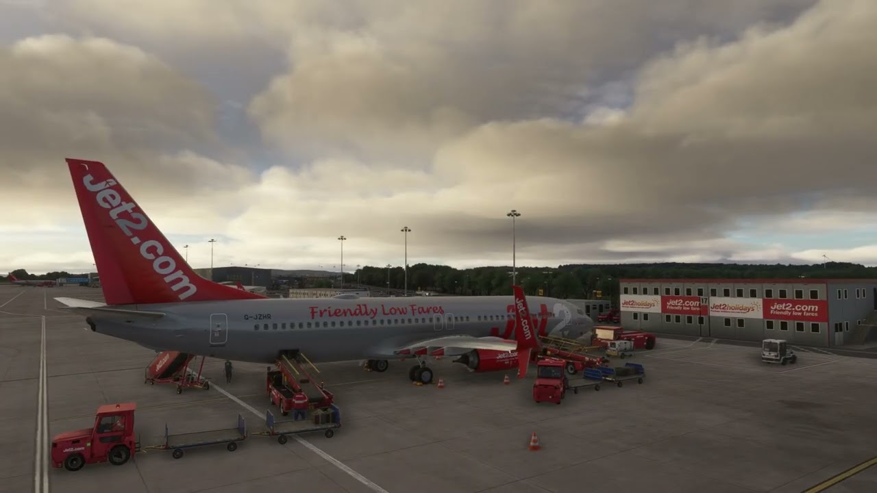 Msfs2024, Leeds - Chambéry | Runway 36 APP VISUAL | Jet2 737-800 | PMDG