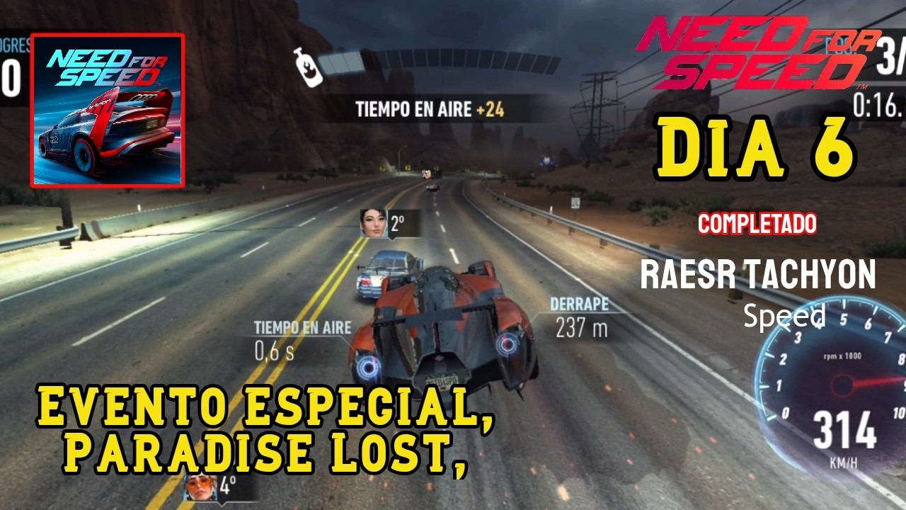 NFS: Sin Limites - Evento especial Paradise Lost, Dia 5 Interceptores, Evento 1-14 Completado, Raesr