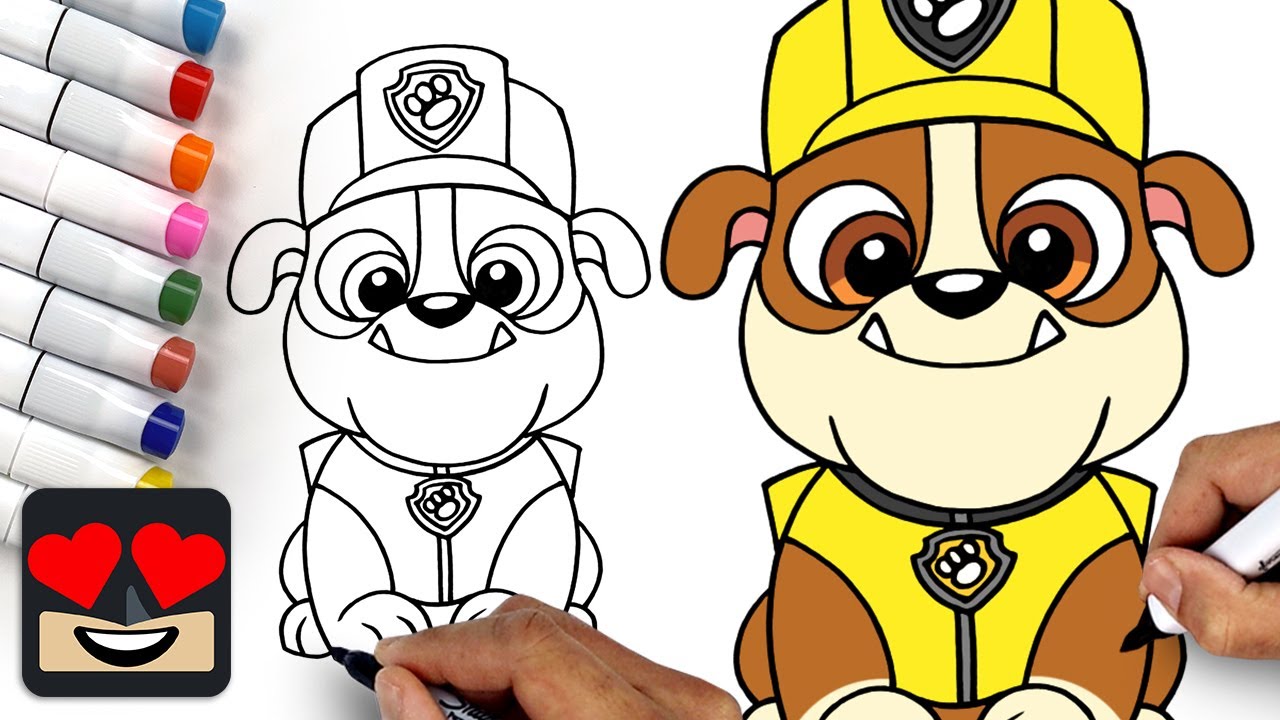 How To Draw Rubble | Paw Patrol