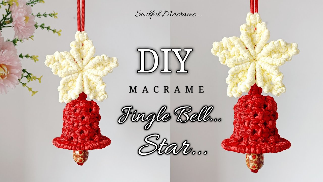 Macrame Jingle Bell | DIY Macrame Bell Without Ring | Macrame Christmas Ornament Decoration