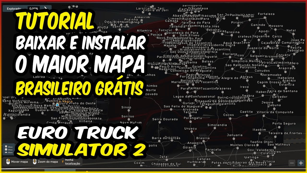 COMO BAIXAR E INSTALAR MAPA BR BRASIL NO EURO TRUCK SIMULATOR 2 1.57 MAIOR MAPA BRASILEIRO ETS2