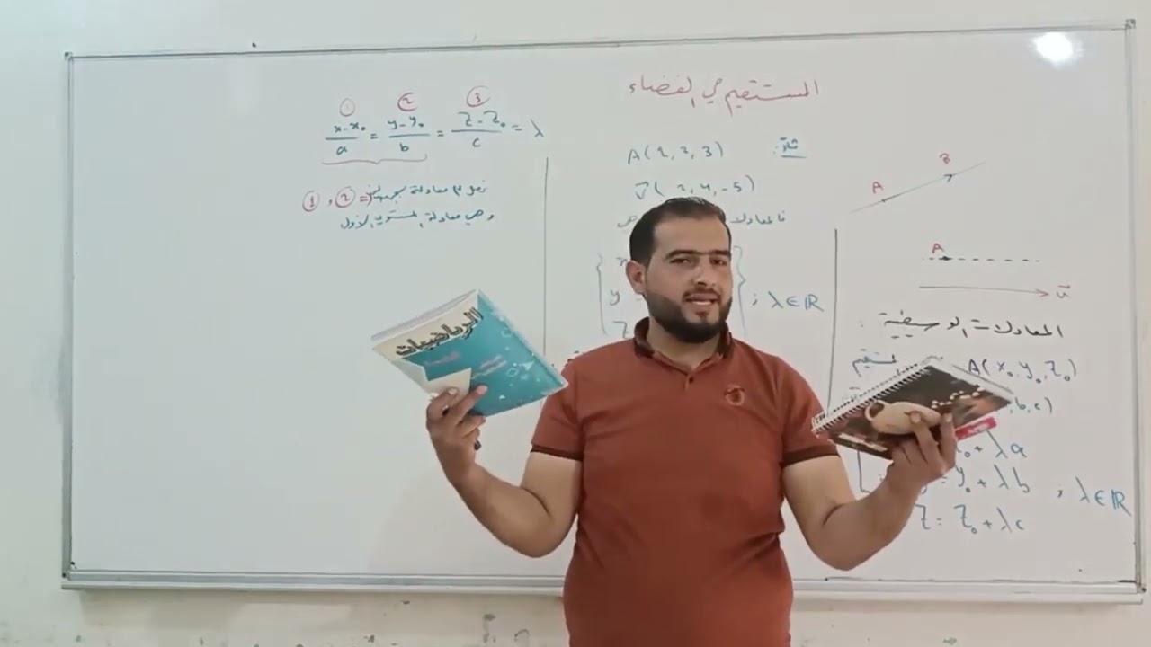 المستقيم .. المعادلات الوسيطية والديكارتية
