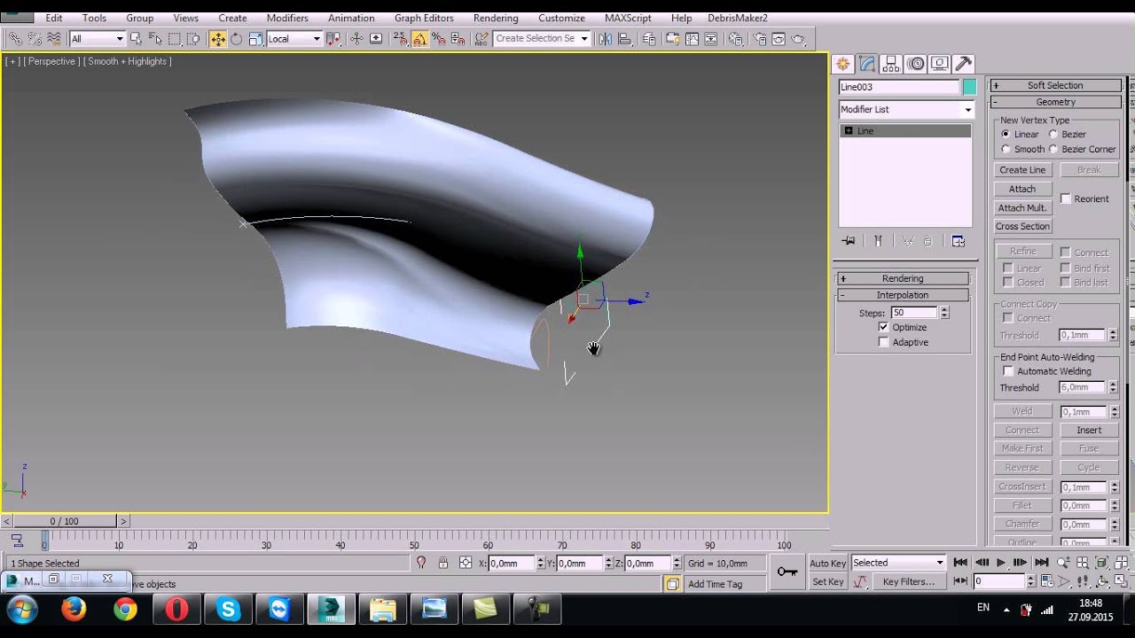 3d max.Loft.Как создать любую форму в 3d max.Оболочки из линий любой кривизны в 3d max.Илья Изотов.
