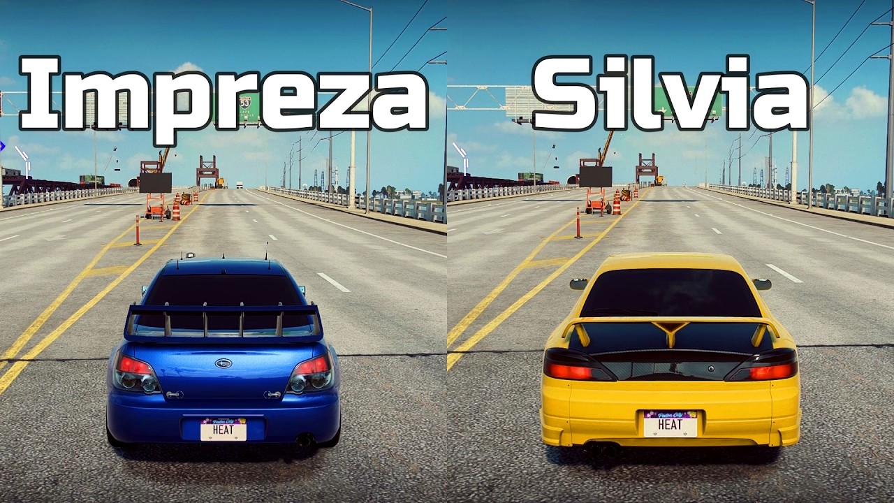 NFS Heat: Subaru Impreza WRX STI vs Nissan Silvia Spec-R - Drag Race
