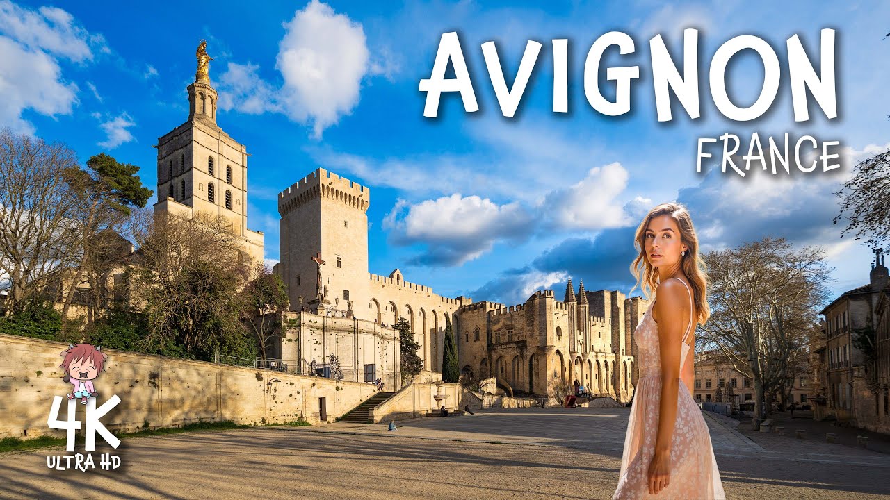 AVIGNON, France -a Medieval Gem 4K Travel Walk