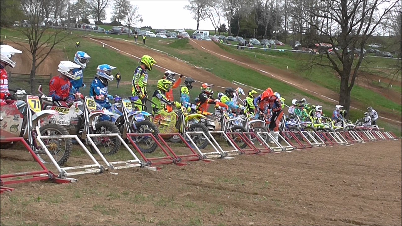 Seitenwagen Motocross Aufenau 23.04.2017 - Rennen2 Startgatter Aufstellung&Rennstart