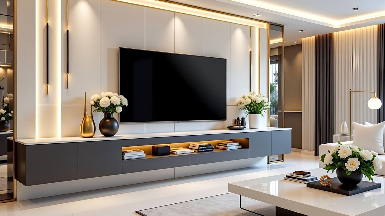 Trendy Luxury Living Room TV Stand Ideas 2025 | TV Table Designs & Home Interior Decoration Trends