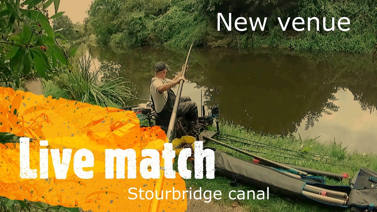 Live match fishing on the Stourbridge canal