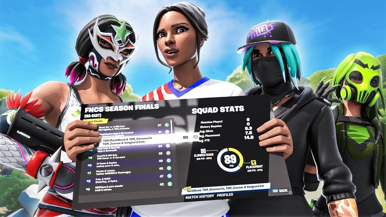 Squad FNCS Tournament Final Tfue, Cloakzy, Fiber, Khanada 13 Kill Win!