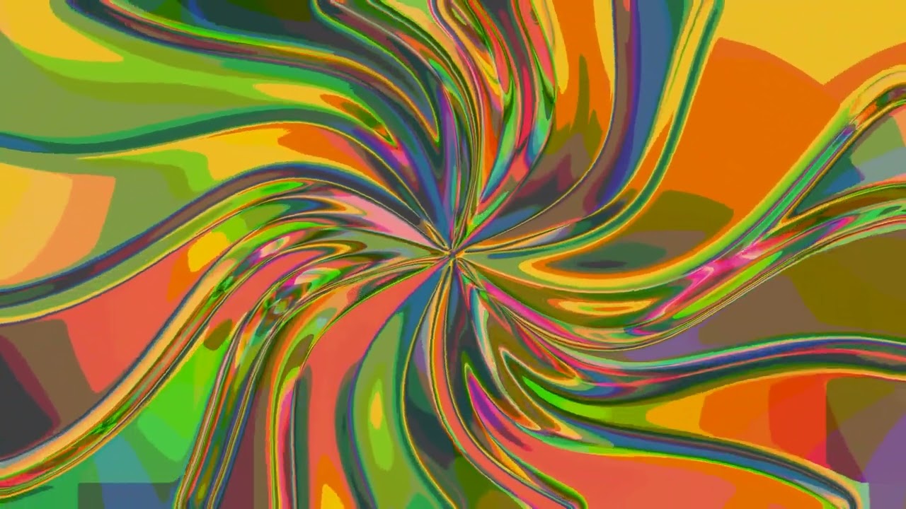 Psychedelic Colorful Ambient Liquid Fluid Waves Flowing 4k Vj Loop / 60:00 Minutes / Free