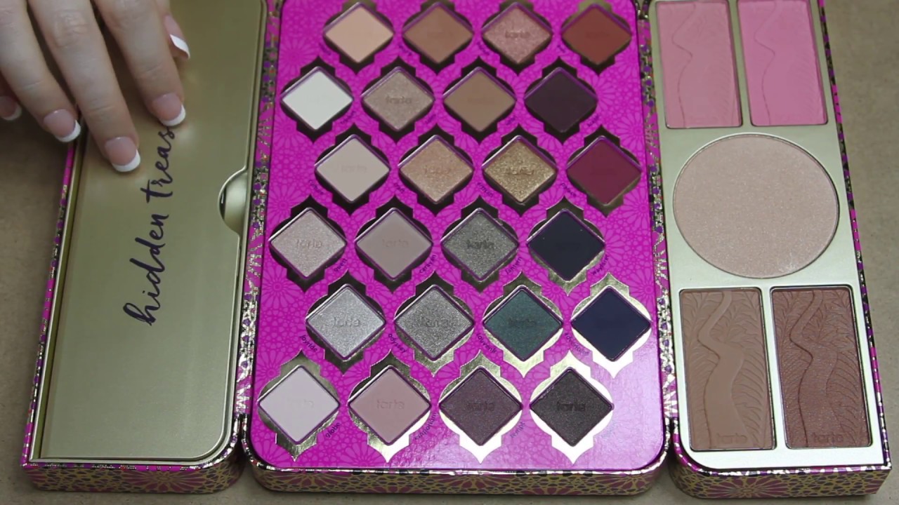 SLEEPY MAKEUP ASMR: tarte limited-edition treasure box 2017 show and tell