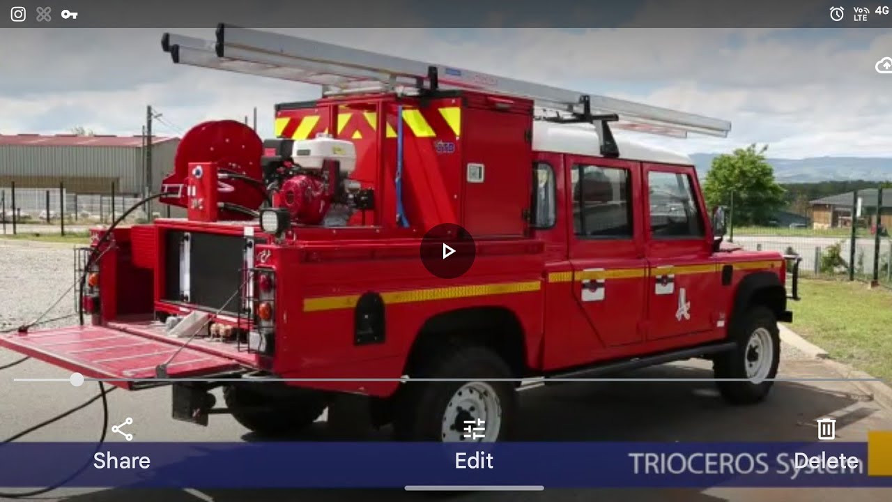 Water mist cum high pressure foam firefighting mini  mobile  vehicle