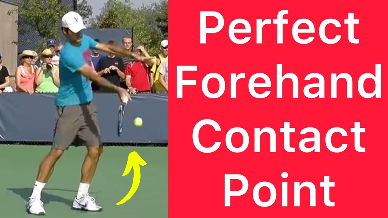 Roger Federer Topspin Forehand Contact Point Explained (Play Better Tennis)
