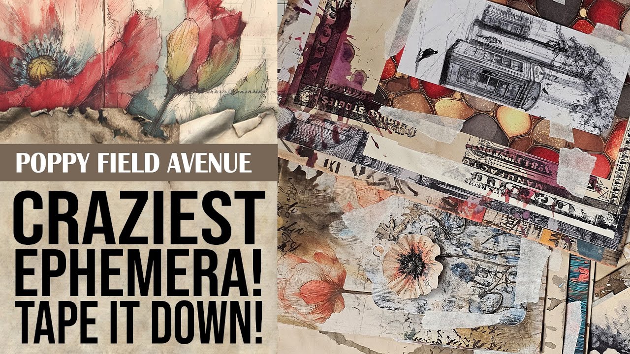 CRAZIEST EPHEMERA EVER!? TAPE IT DOWN! [POPPY FIELD AVENUE JUNK JOURNAL]