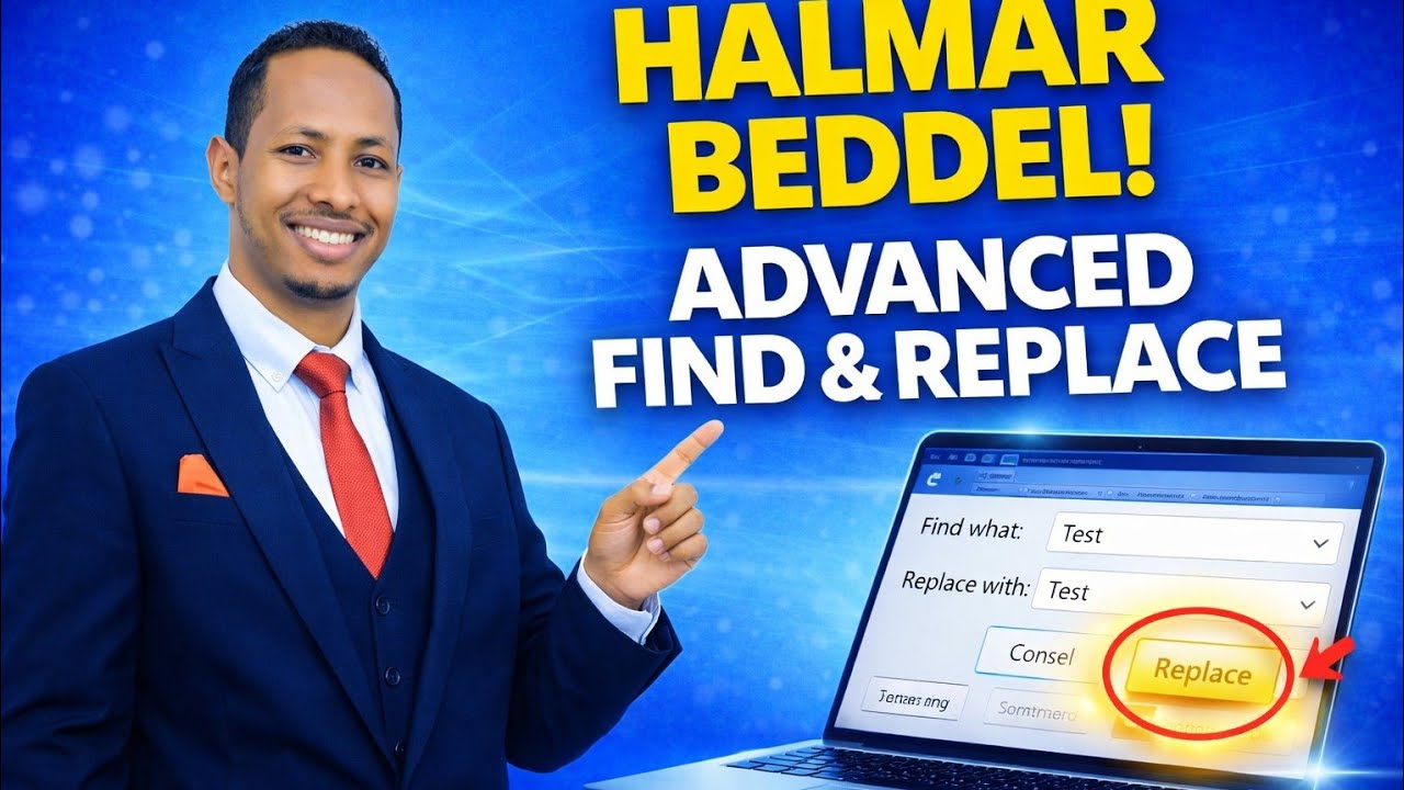 Kedib wakhti badan oo iga lumijiray MS Word for beginners (Advanced find & Replace)