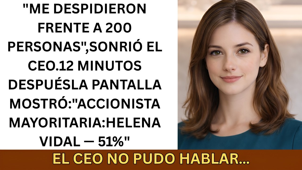 ME DESPIDIERON EN PÚBLICO Y 12 MINUTOS DESPUÉS ME CONVERTÍ EN SU JEFA