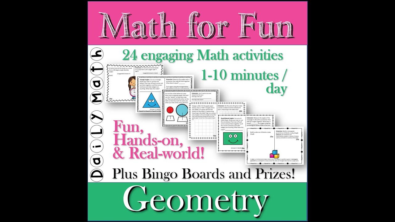 Math for Fun Geometry daily activities intro video