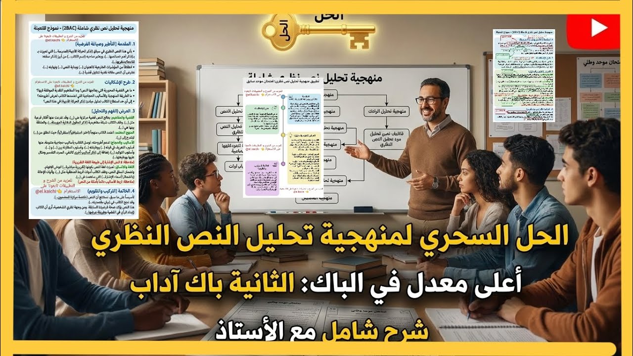 🛑الثانية باك آداب / الحل السحري للنص النظري / منهجية التحليل و نموذج تطبيق / موعدنا نهاية الاسبوع 
