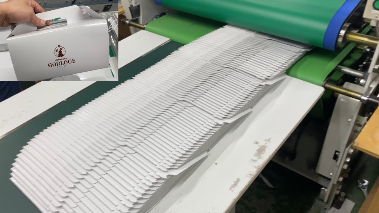 2 corner box perfect folding method. 2コーナー箱 ケーキ箱 #foldergluer #cartonpack