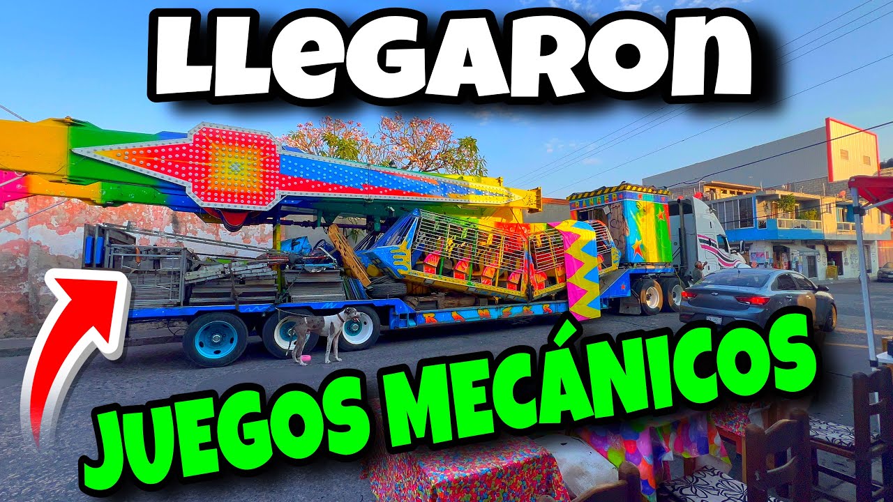 LLEGO LA FERIA 🤩Ya empezaron armar los juegos mecánicos para la proxima feria🎡🎠🎢