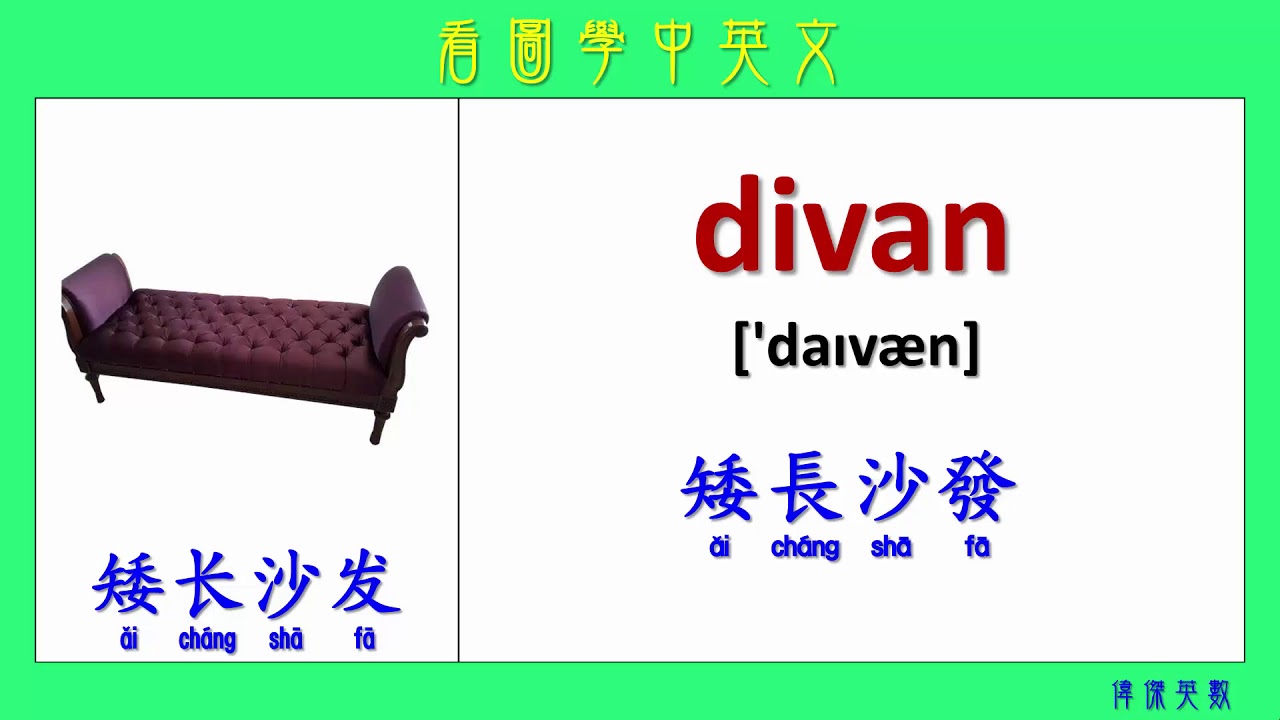 看圖學中英文 131 房屋設備 (Learning Chinese and English Vocabularies about house facilities.)