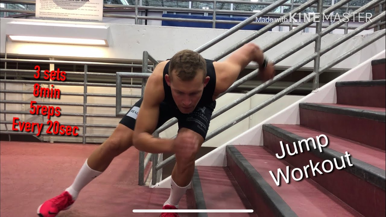 Roller skaters jump training