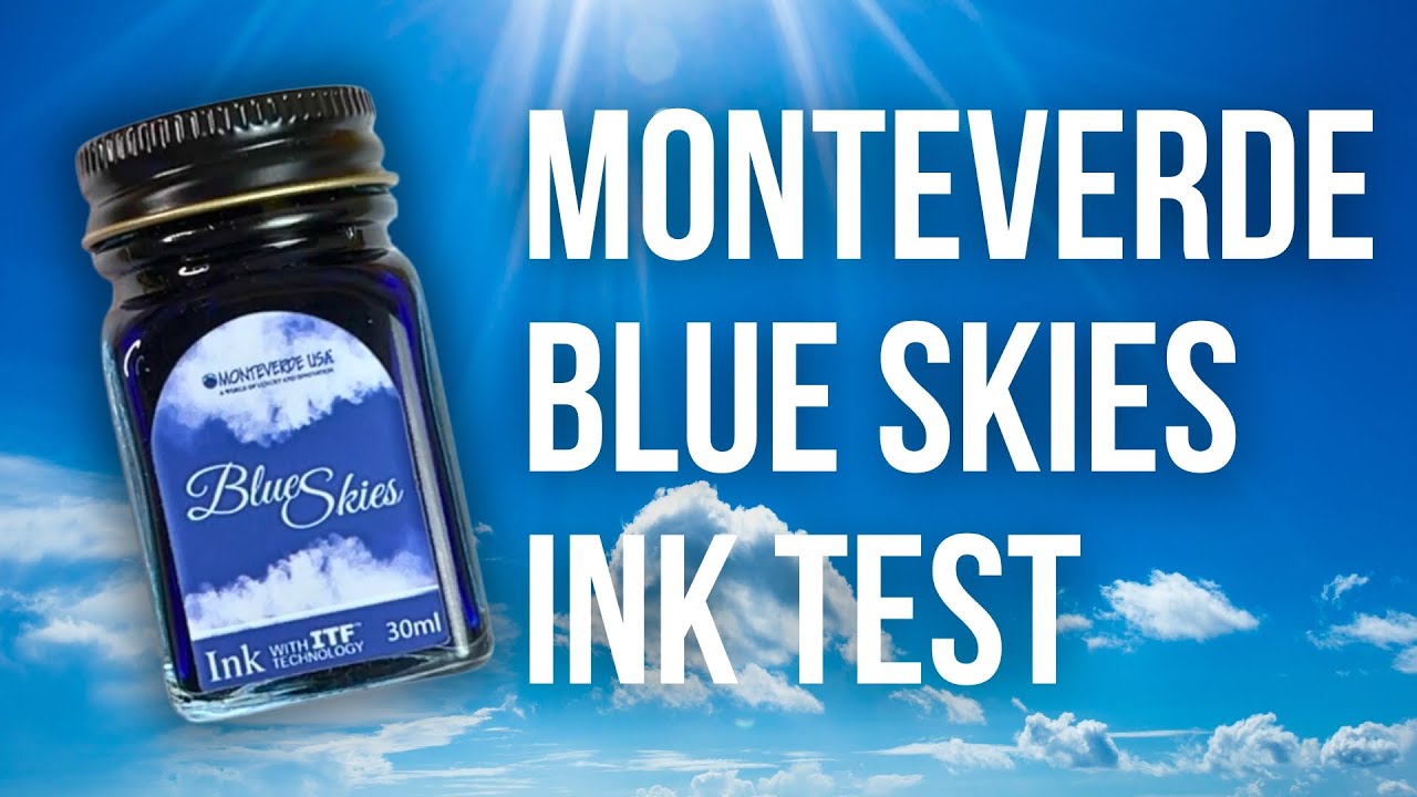 Monteverde Blue Skies Ink Test