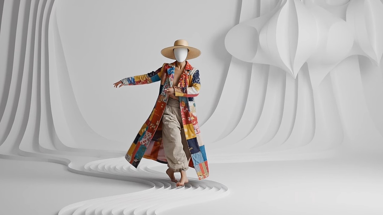 AI Fashion Dance | Origami Art Music Video 4K