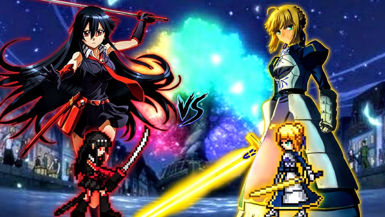 Akame OP (New) VS Saber OP (King of Knights) #Mugen #SOLOLEGION